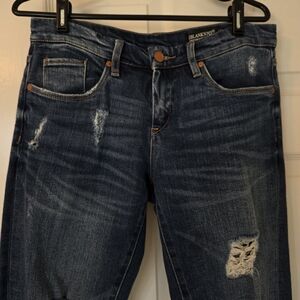 Blank NYC Women's Dark Blue Distressed Jeans Sz 26 Inseam 27in